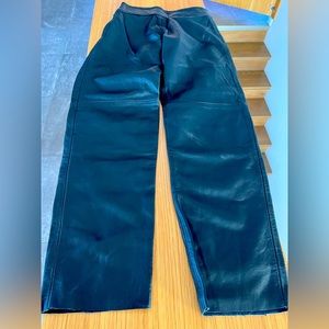 Real soft leather pants in black